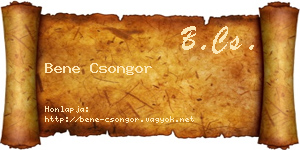 Bene Csongor névjegykártya